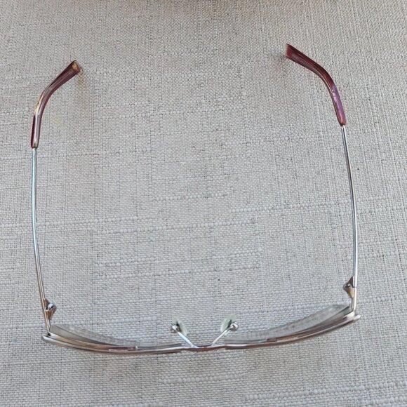 Bebe Women Glasses Frame Chrome Half Rim Eyeglasses Silver Tone Eyewear - Picture 12 of 12